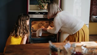 Woman In White Sweater Baking Cake 3992206